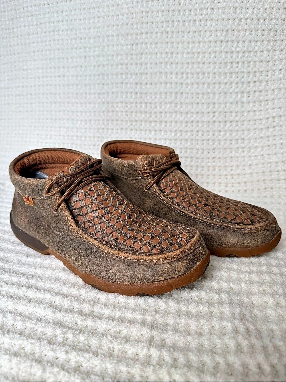 Twisted X Women’s Driving Mocs WDM0034 Brown Leather Size 8